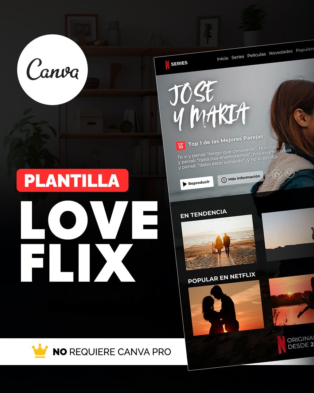 LOVEFLIX | Plantilla Portaretrato